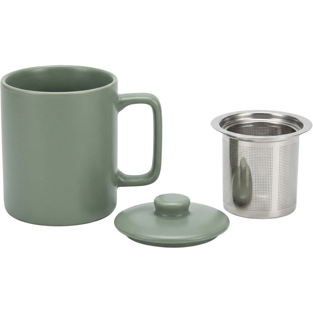 Zgmdw Alderwell Ceramic Tea Mug with Infuser and Lid 13 oz Sage - Product view